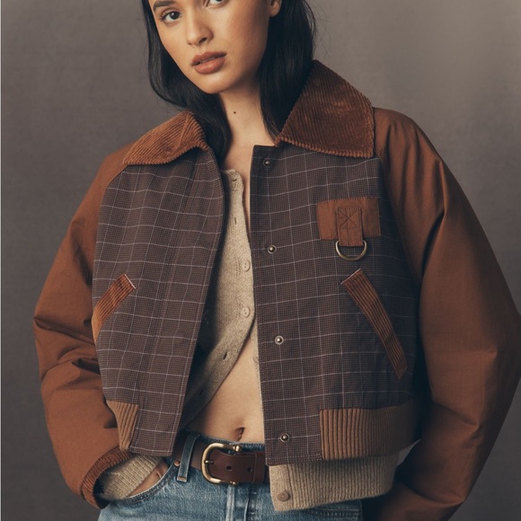 Anthropologie Jackets & Blazers - Anthropologie Plaid Cropped Jacket